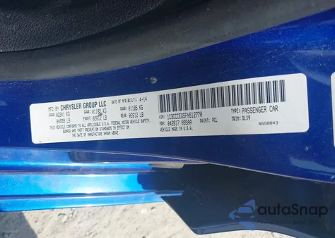2015 Chrysler 200 C from USA, damaged, VIN 1C3CCCEG5FN512770
